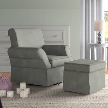 Andover Mills Baby Kids Giancarlo Upholstered Swivel Glider